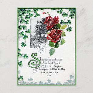 Vintage St. Patrick's Day Postkarte