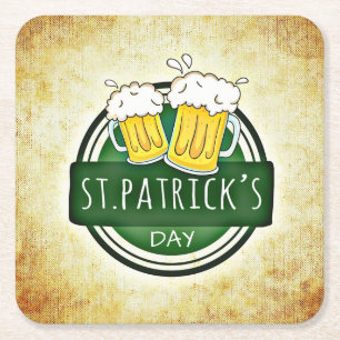 Vintage St. Patrick's Day Rechteckiger Pappuntersetzer
