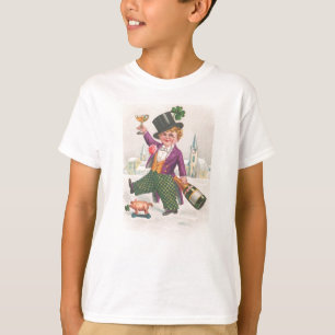 Vintage St. Patricks Day Shamrock Champagner T-Shirt