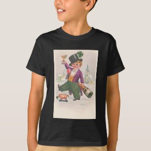Vintage St. Patricks Day Shamrock Champagner T-Shirt