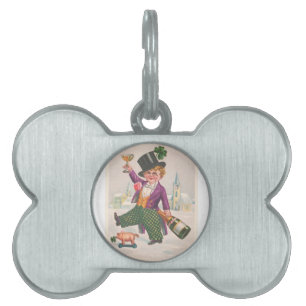 Vintage St. Patricks Day Shamrock Champagner Tiermarke