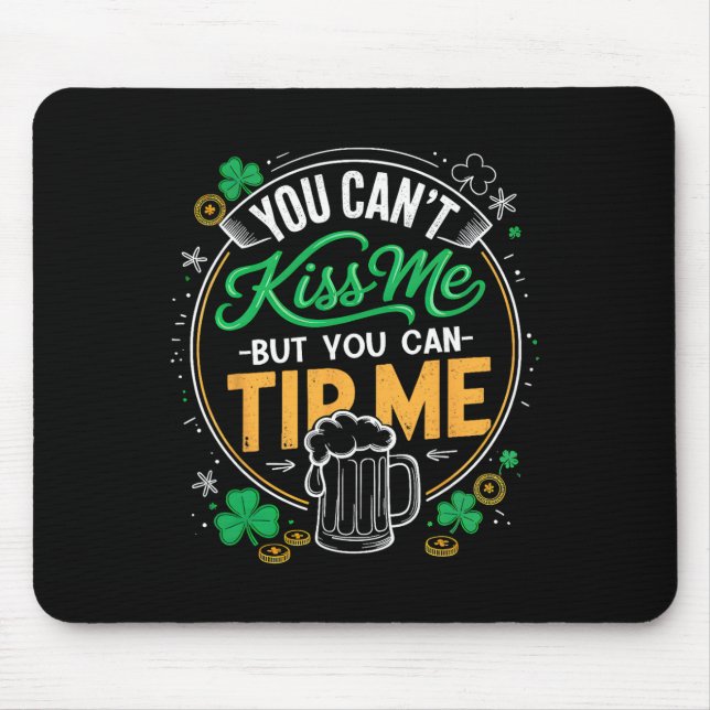 Vintage St. Patrick's Day Shamrock Kellnerin Bedie Mousepad (Vorne)