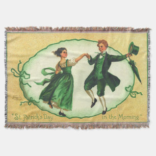 Vintage St. Patricks Day Tanz Irish Spring Feierta Decke