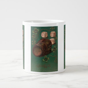 Vintage St. Patrick's Day, Viel Glück irische Würf Jumbo-Tasse