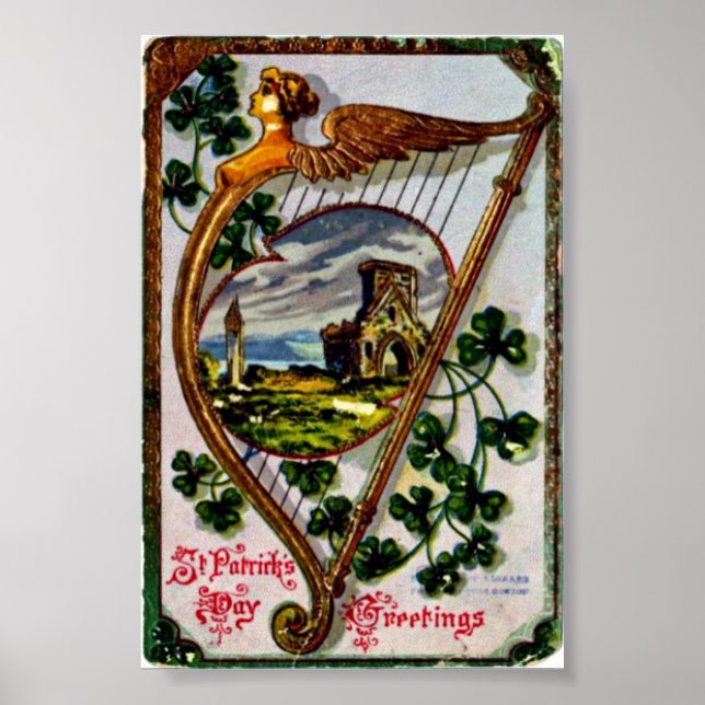 Vintage St Patrick's Poster (Vorne)