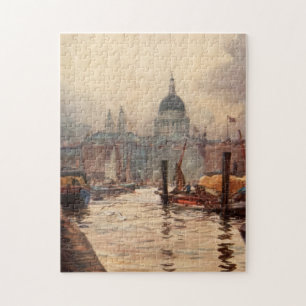 Vintage St Paul Kathedrale Themse London England Puzzle
