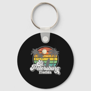 Vintage St. Petersburg Beach Florida Surfen Retro Schlüsselanhänger