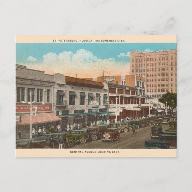 Vintage St. Petersburg Florida Postkarte (Vorderseite)