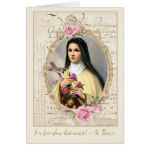 Vintage St. Therese mit Rose anpassen