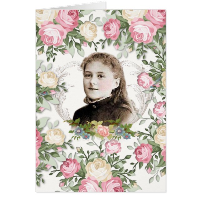 Vintage St. Therese Religiöse katholische Rose (Vorne)