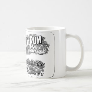 Vintage St. Thomas Bay Rum Werbelogo Etikett Kaffeetasse