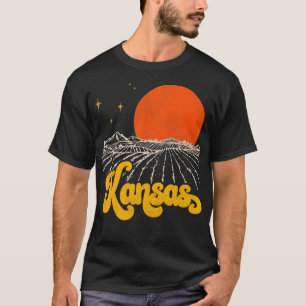 Vintage Staat Kansas Mid Century abgenutzt Ästheti T-Shirt