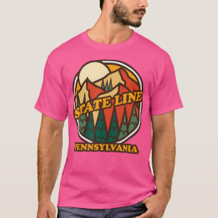 Vintage Staat Linie Pennsylvania Bergwandern T-Shirt
