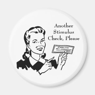 Vintage Staatlicher Konjunkturcheck Magnet