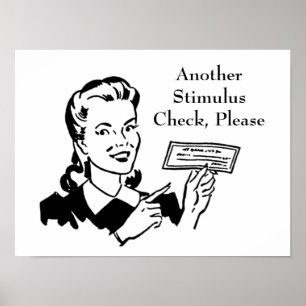 Vintage Staatlicher Konjunkturcheck Poster