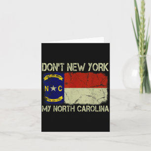 Vintage Staatsflagge New York nicht mein North Car Karte