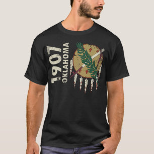 Vintage Staatsflagge von 1907 Oklahoma T-Shirt