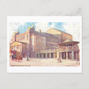 Vintage Staatstheater, Dortmund, Deutschland Postkarte