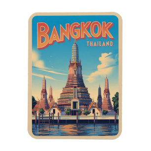 vintage Stadt Bangkok Wat Aru Thailand Reise Gesch Magnet