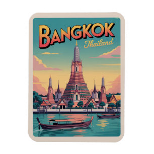 vintage Stadt Bangkok Wat Aru Thailand Reise Gesch Magnet