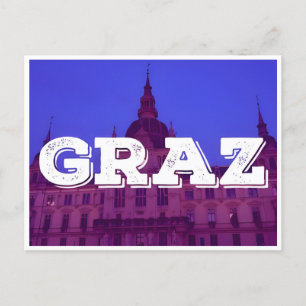Vintage Stadt Graz Österreich Postkarte