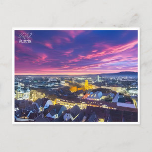 Vintage Stadt Graz Österreich Postkarte