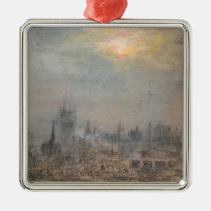 Vintage Stadt New York (von Glenn Cooper Henshaw) Ornament Aus Metall