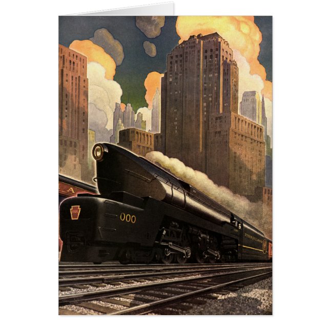 Vintage Stadt, T1 Duplex-Zug auf Eisenbahnstrecken (Vorne)