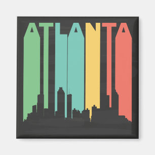 Vintage Stadtansicht von Atlanta Magnet