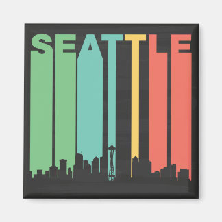 Vintage Stadtansicht von Seattle Magnet
