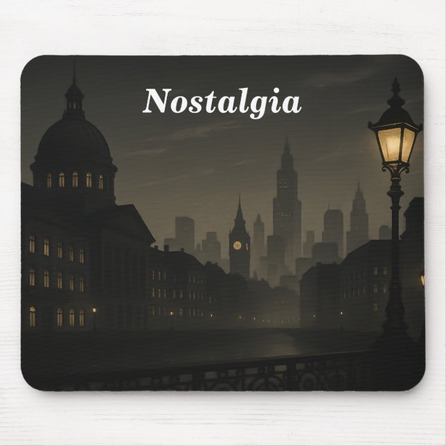 Vintage-Stadtbild-Mauspad Mousepad (Vorne)