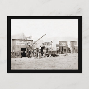 Vintage Stadthäuser Postkarte