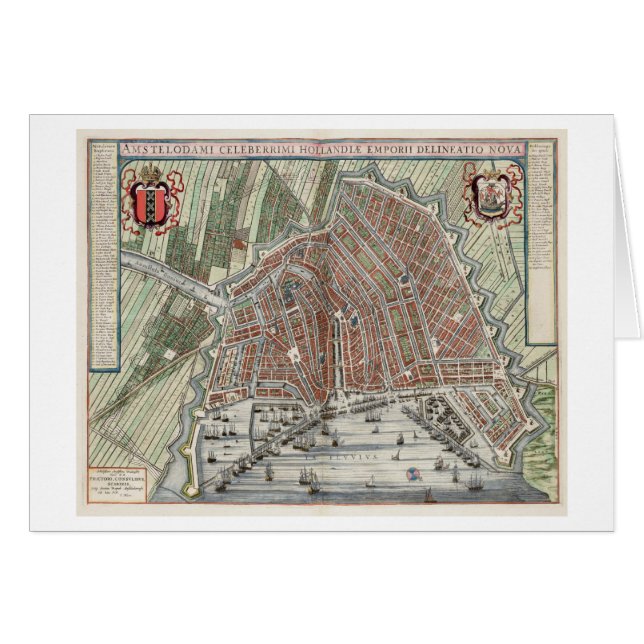 Vintage Stadtkarte von Amsterdam (Vorderseite (Horizontal))