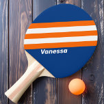 Vintage Stadtstreifen mit Namen Tischtennis Schläger<br><div class="desc">Die Vintagen Big City Stripes mit Name Ping Pong Paddle bieten eine stilvolle und personalisierte Drehung auf Ihrem klassischen Tischtenniserlebnis. Mit fetten Streifen und einem individuelle Name zeichnet es sich in jedem Streichholz aus und verbindet ein Retro-Ambiente mit einem modernen Rand. Egal, ob Sie Spaß haben oder im Wettbewerb stehen,...</div>