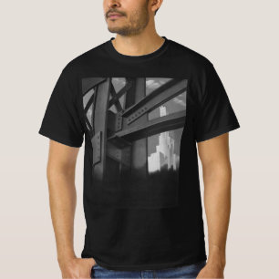 Vintage Stahlbauweise Wolkenkarchitektur T-Shirt