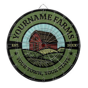 Vintage StallADD-NAME Länderfarm Cropp Bauer Dartscheibe