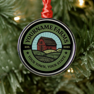 Vintage StallADD-NAME Länderfarm Cropp Bauer Ornament Aus Metall