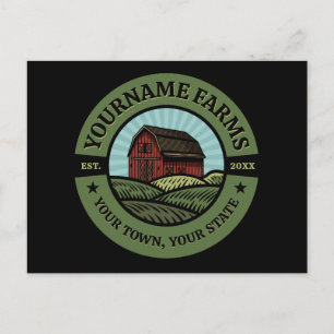 Vintage StallADD-NAME Länderfarm Cropp Bauer Postkarte