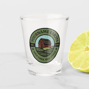 Vintage StallADD-NAME Länderfarm Cropp Bauer Schnapsglas