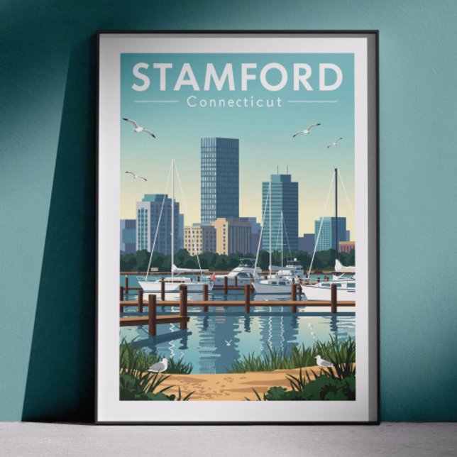Vintage Stamford Connecticut Poster (Von Creator hochgeladen)