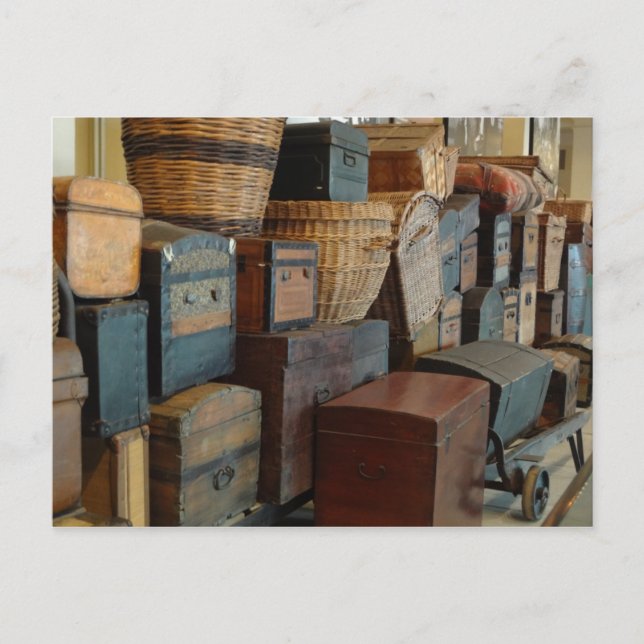 Vintage Stämme und Suticasen - Weltreisende Postkarte (Vorderseite)