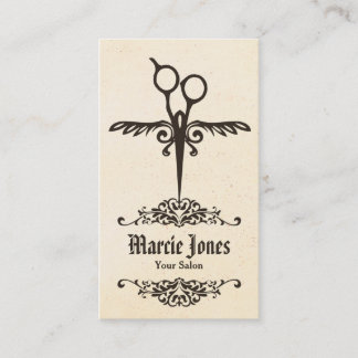 Vintage Stammes- Hairstylisthaar-Stylistscheren Visitenkarte