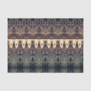 Vintage-Stammesmuster braun beige Stier Kuh Schäde Seidenpapier