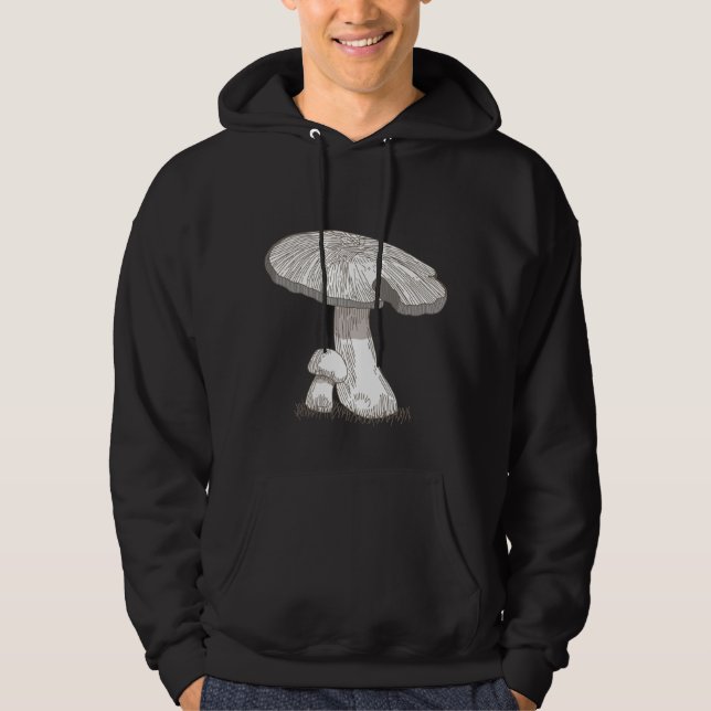 Vintage Ständerpilz-Natur-Kunst Hoodie (Vorderseite)