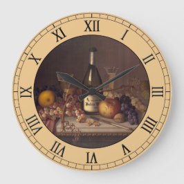 Vintage Standzeit-Malerei Runde Uhr