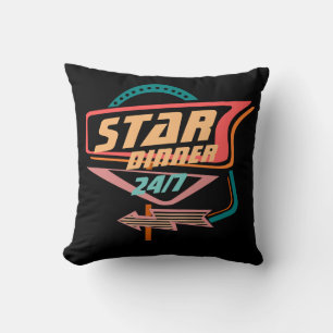 Vintage Star Dinner Space Schild Retro Kissen
