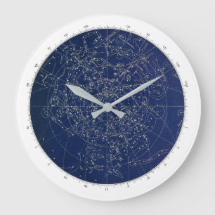 Vintage Star-Karte Große Wanduhr