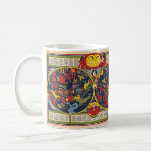 Vintage Star Map Constellations Celestis Chart Kaffeetasse