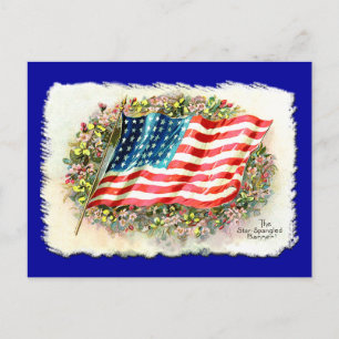 Vintage Star Spangled Banner Produkte Postkarte