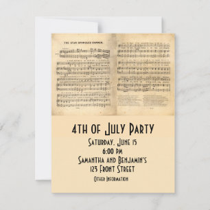 Vintage-Star-Spangled-Banner-Songblatt-Lyrik